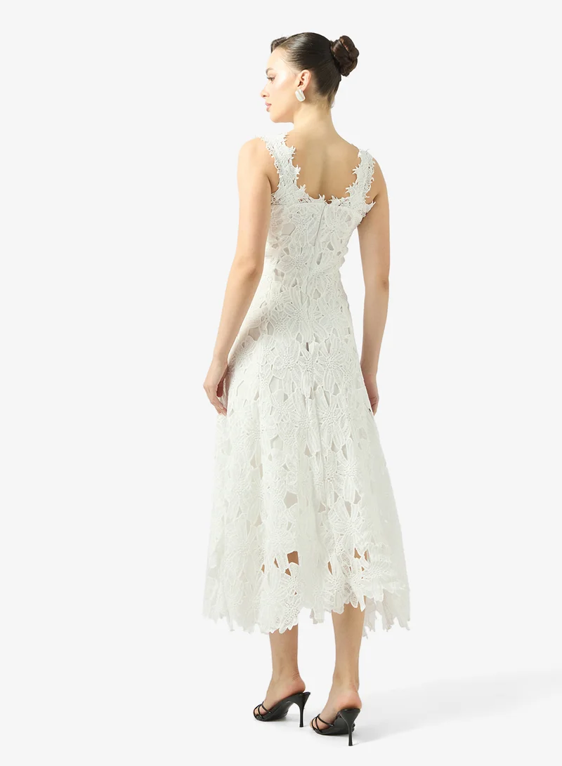 Ginger Openwork A Line Sun Dress